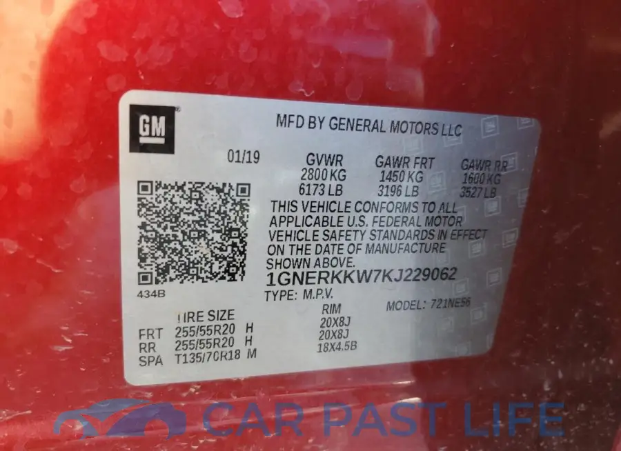 1GNERKKW7KJ229062# 13