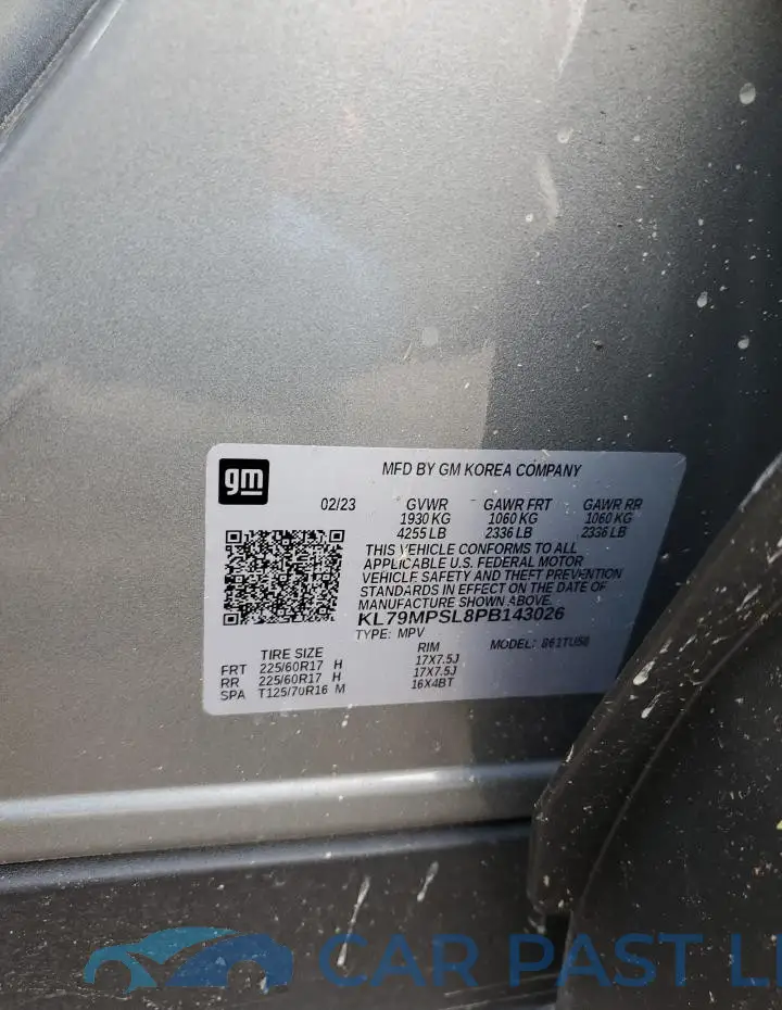 KL79MPSL8PB143026# 13