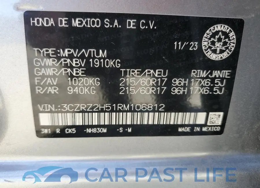 3CZRZ2H51RM106812# 14