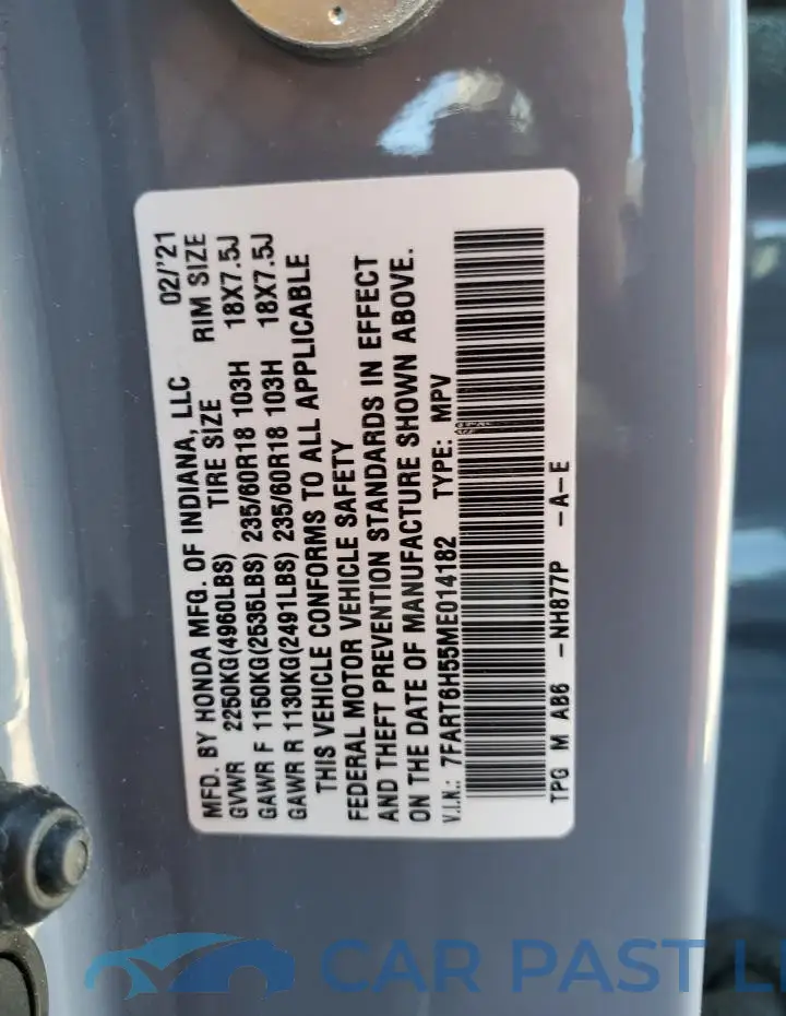 7FART6H55ME014182# 14
