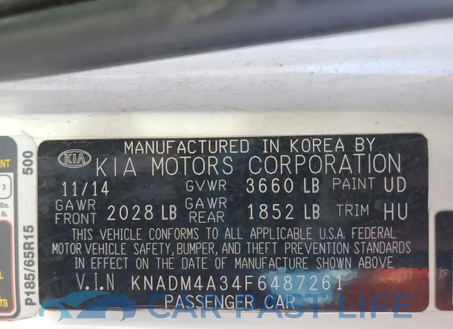 KNADM4A34F6487261# 12