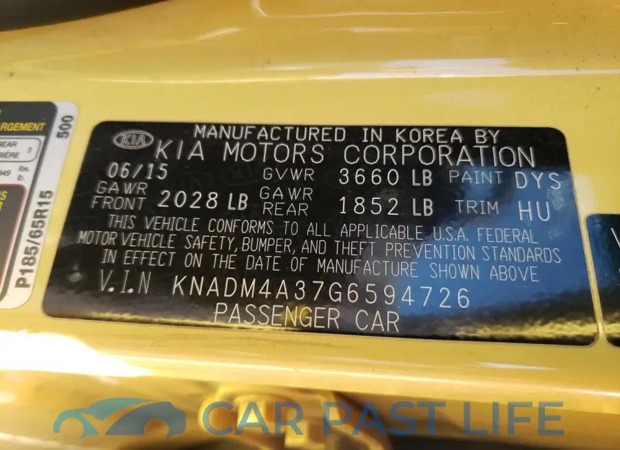KNADM4A37G6594726# 12