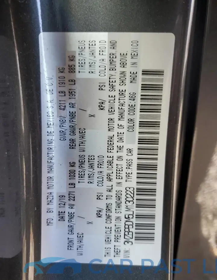 3MZBPBDM5LM130223# 12