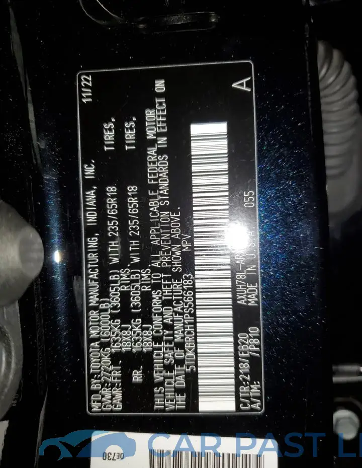 5TDKBRCH1PS566183# 12