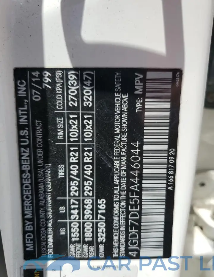 4JGDF7DE5FA446044# 13