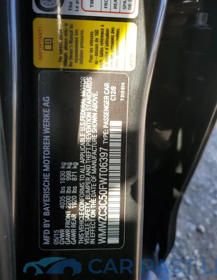 WMWZC3C50FWT06397# 12