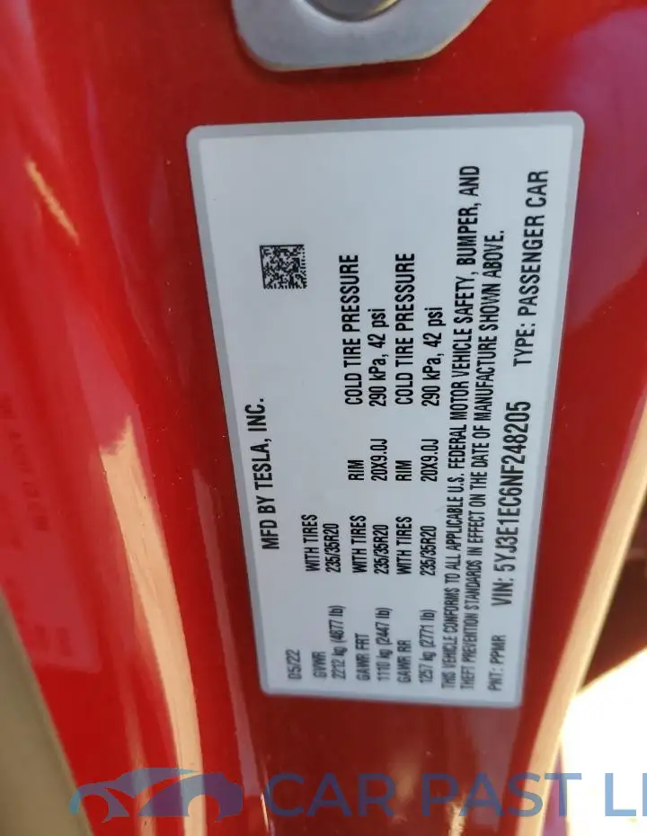 5YJ3E1EC6NF248205# 14