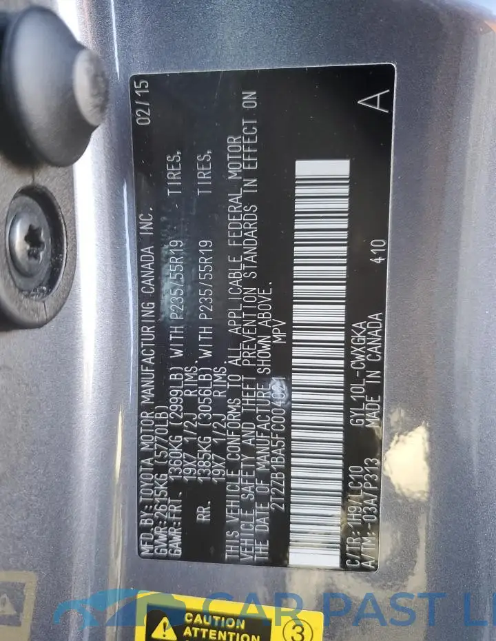2T2ZB1BA5FC004021# 13