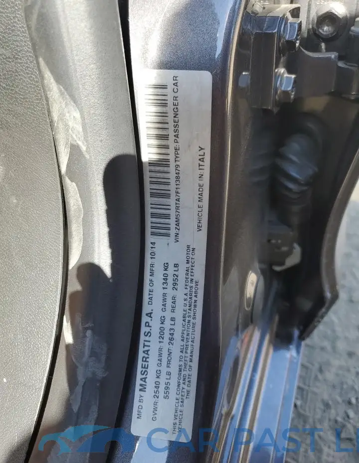 ZAM57RTA7F1138479# 12
