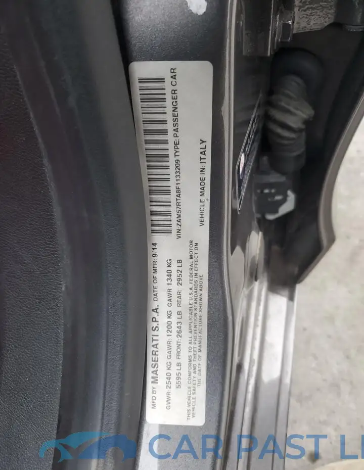 ZAM57RTA8F1133209# 12