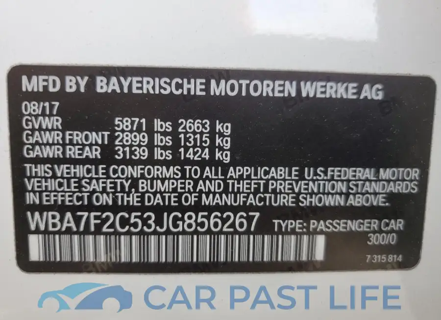 WBA7F2C53JG856267# 13