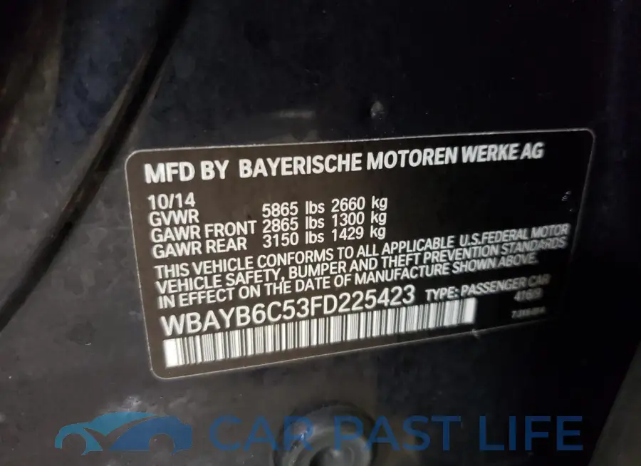 WBAYB6C53FD225423# 12