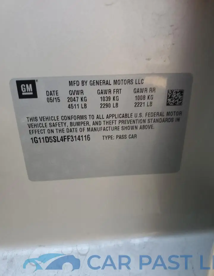 1G11D5SL4FF314116# 12