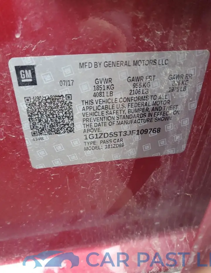 1G1ZD5ST3JF109768# 13