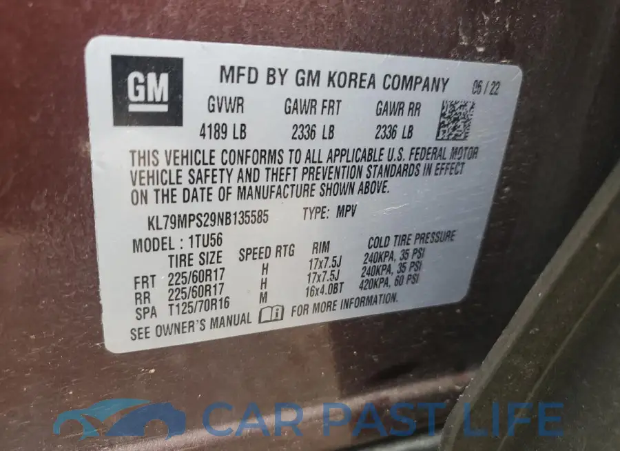 KL79MPS29NB135585# 12