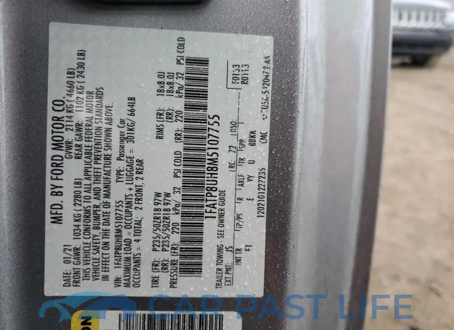 1FATP8UH8M5107755# 12