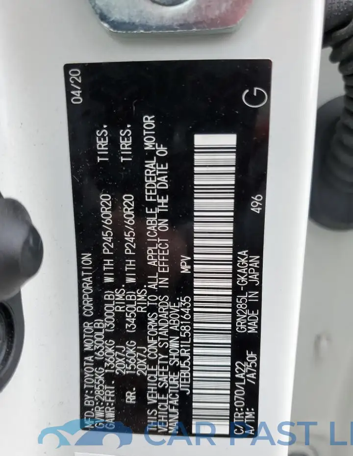 JTEBU5JR1L5816435# 13