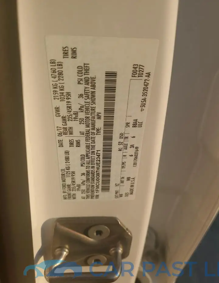 1FMCU0G97HUE23471# 13