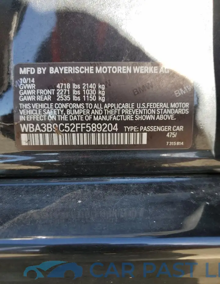 WBA3B9C52FF589204# 12