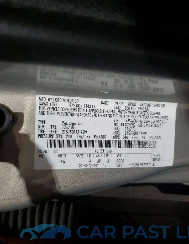1FADP3F25FL219928# 12