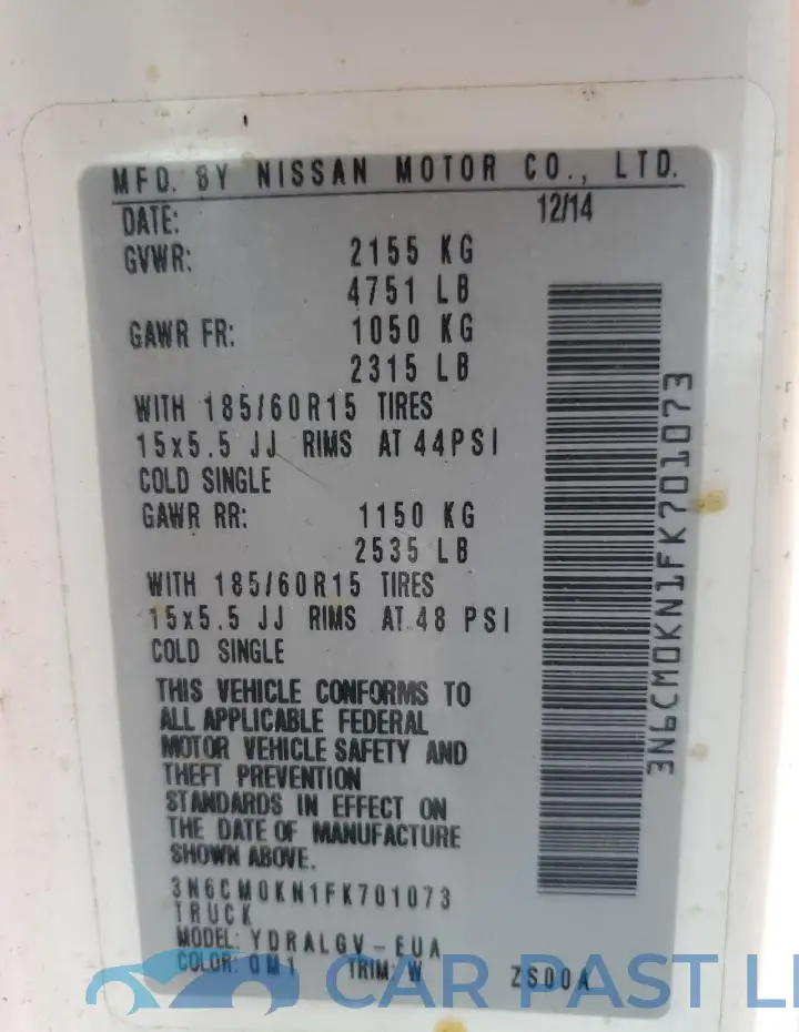 3N6CM0KN1FK701073# 14