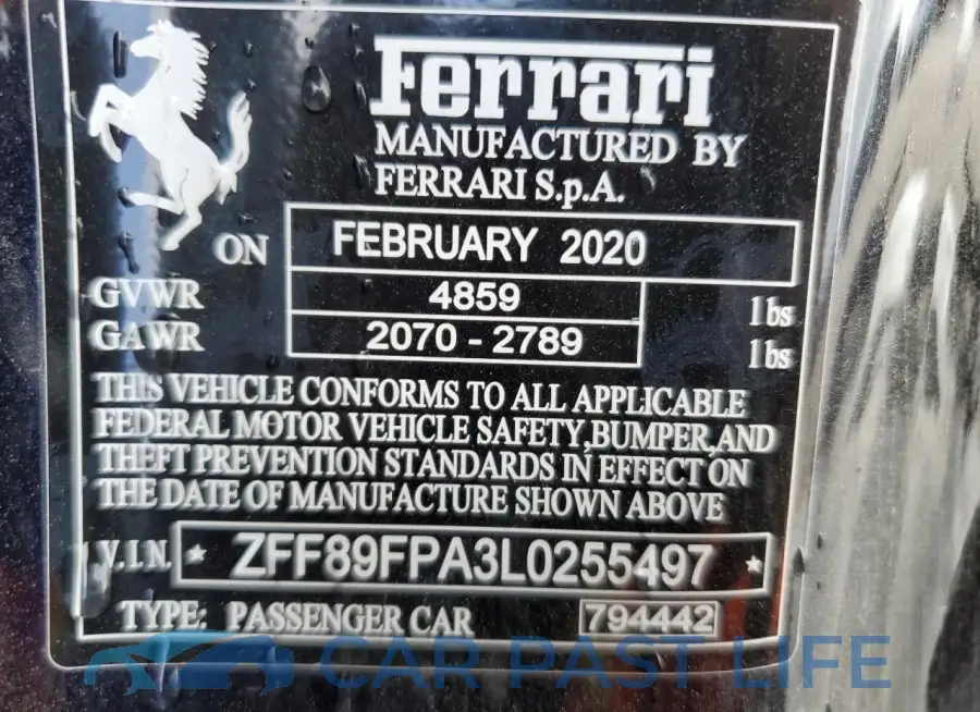 ZFF89FPA3L0255497# 13