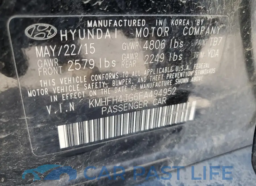KMHFH4JG6FA494952# 12
