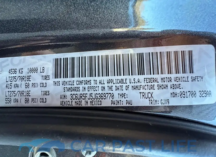3C6UR5FJ5JG369770# 10