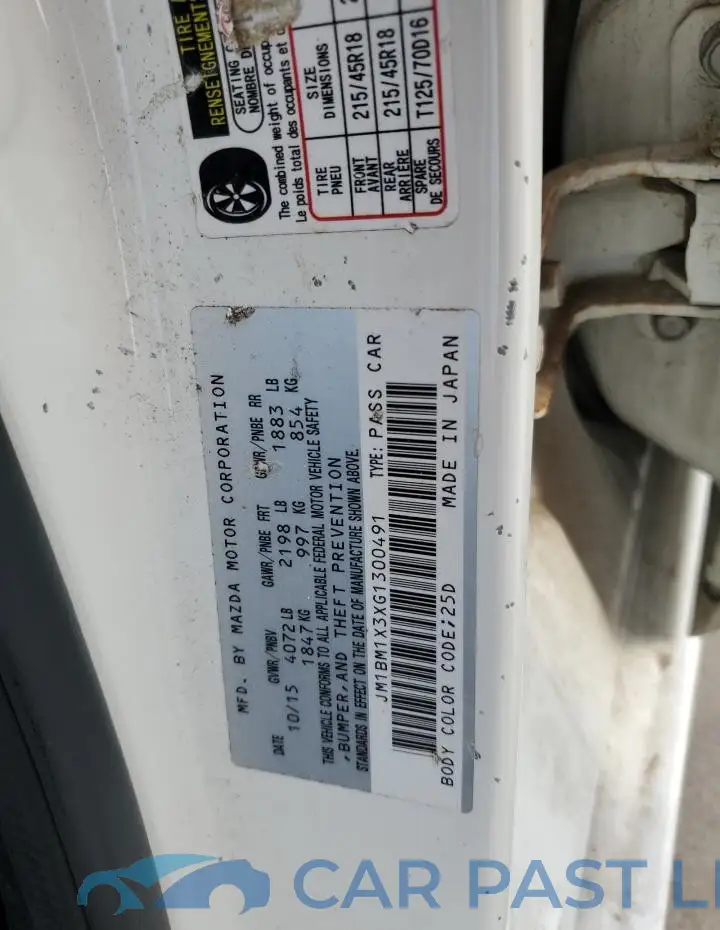 JM1BM1X3XG1300491# 12