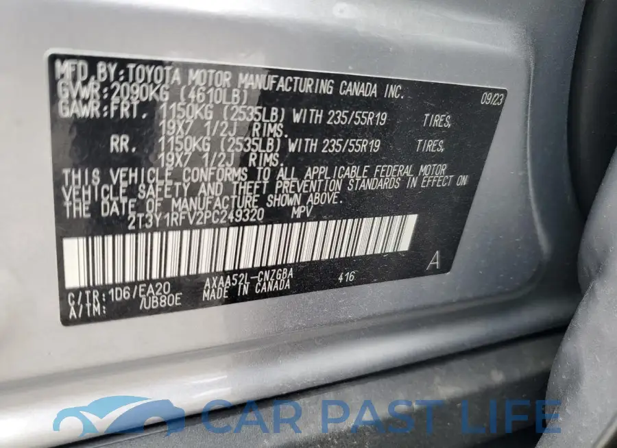 2T3Y1RFV2PC249320# 13