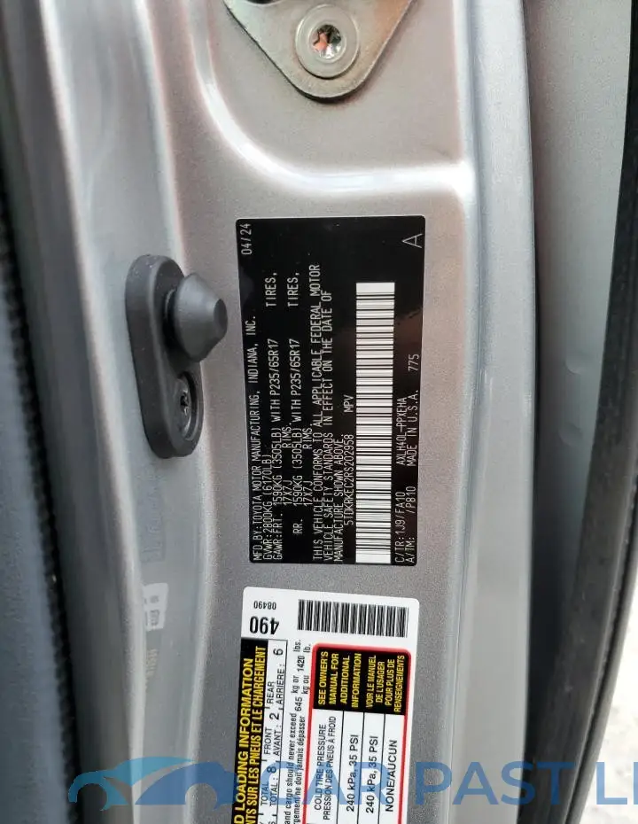 5TDKRKEC2RS202958# 13