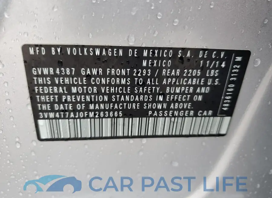 3VW4T7AJ0FM263665# 12