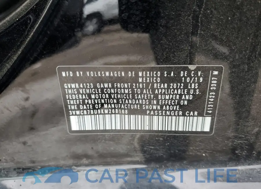3VWCB7BU9KM268168# 13