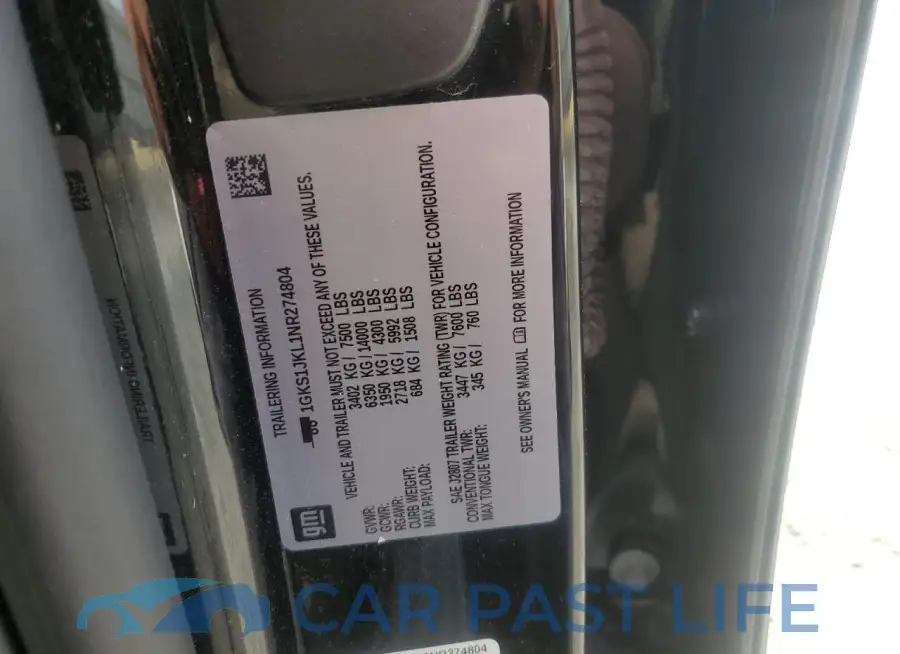 1GKS1JKL1NR274804# 12