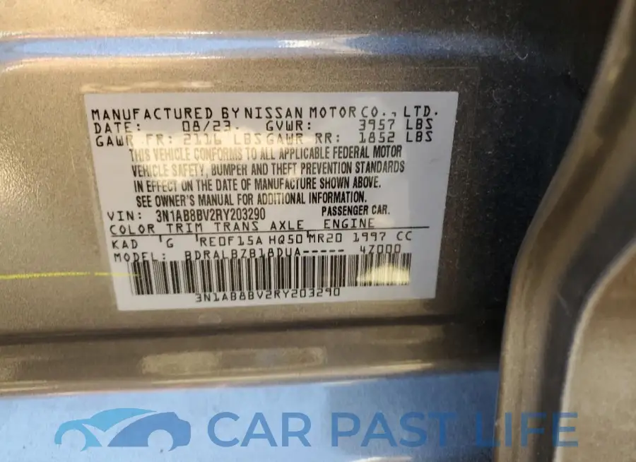 3N1AB8BV2RY203290# 12