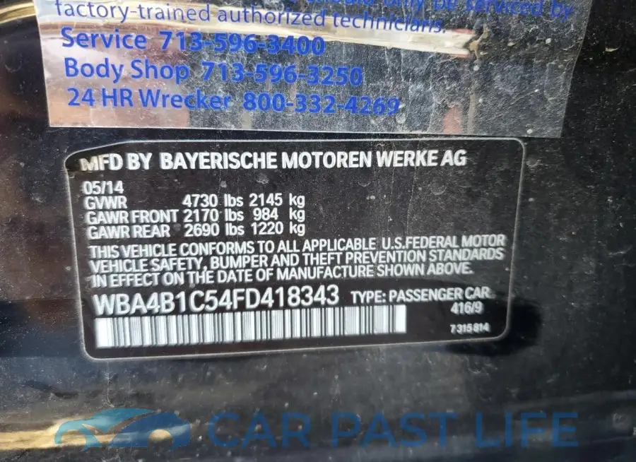 WBA4B1C54FD418343# 12