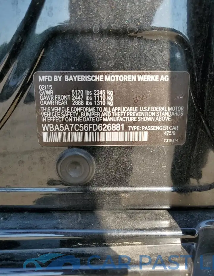 WBA5A7C56FD626881# 12