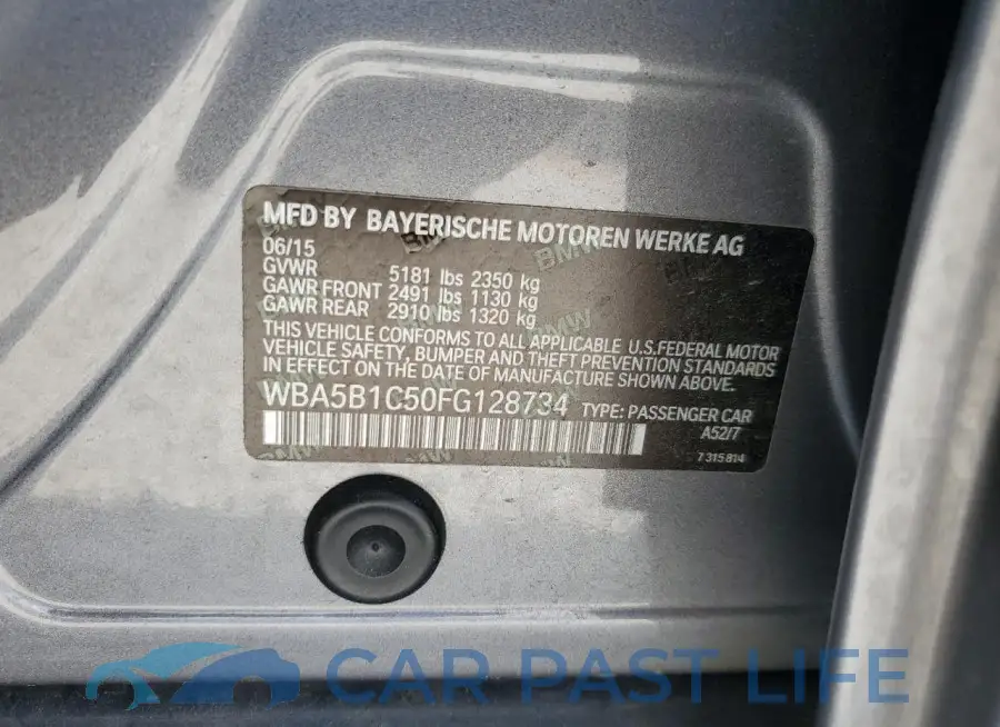 WBA5B1C50FG128734# 13