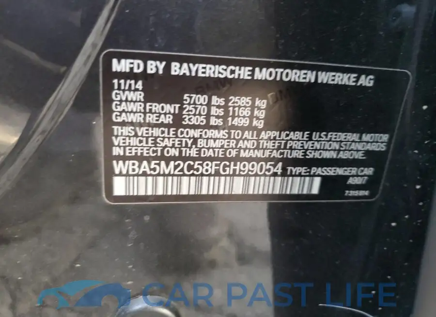 WBA5M2C58FGH99054# 13