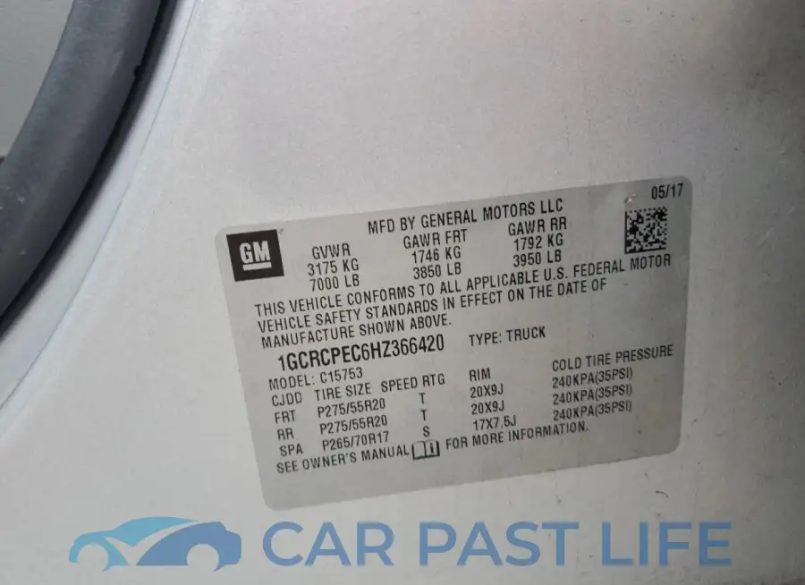 1GCRCPEC6HZ366420# 12