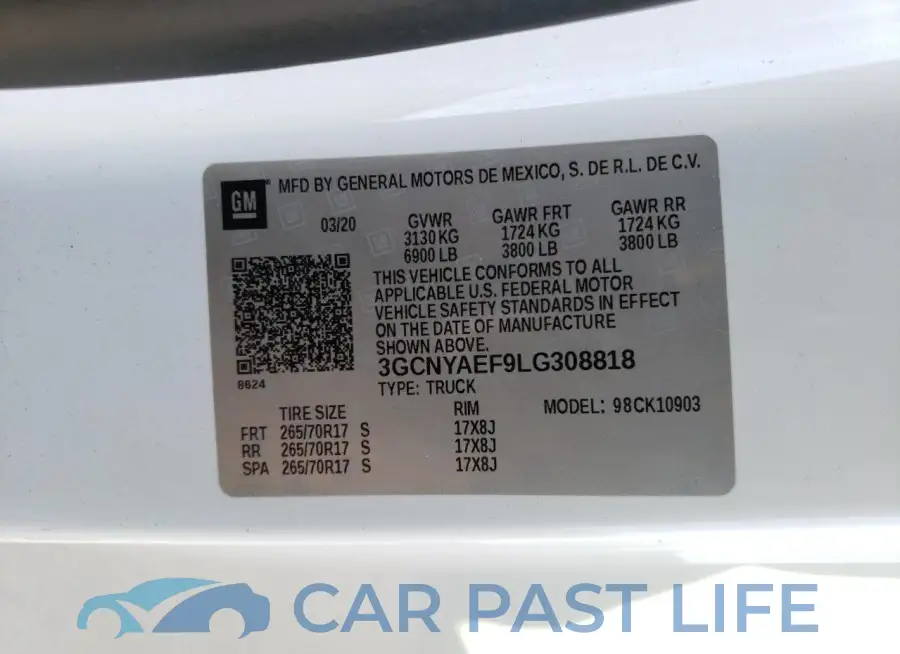 3GCNYAEF9LG308818# 13