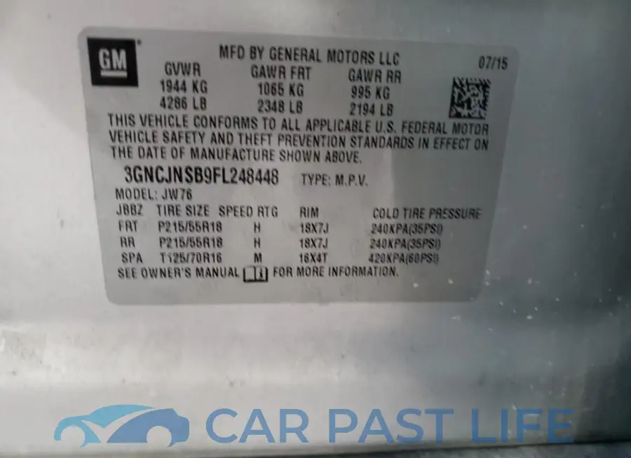 3GNCJNSB9FL248448# 14
