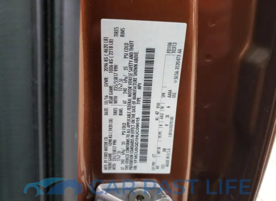 1FMCU0GD1HUC09015# 13