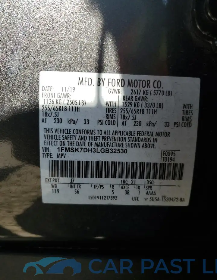 1FMSK7DH3LGB32530# 14