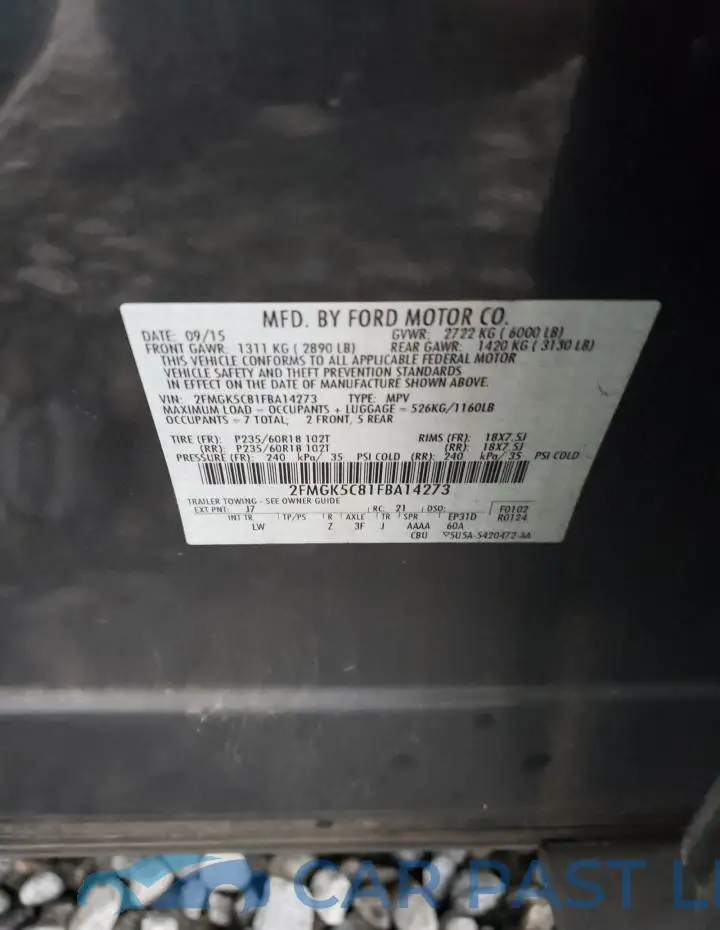 2FMGK5C81FBA14273# 14