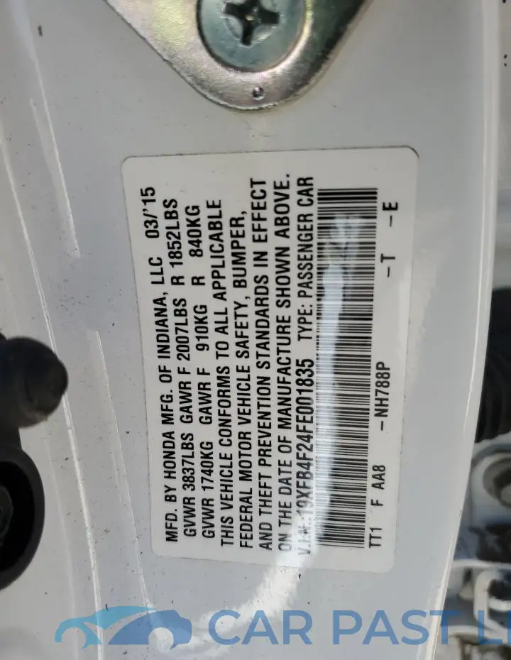 19XFB4F24FE001835# 13