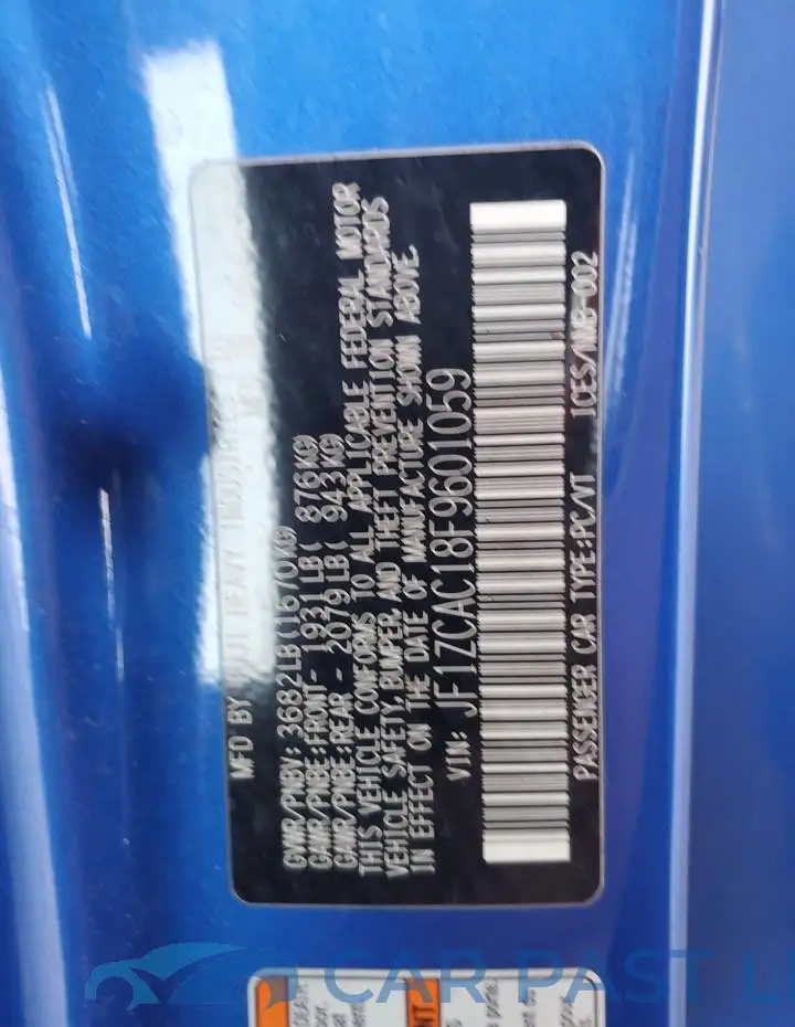 JF1ZCAC18F9601059# 12
