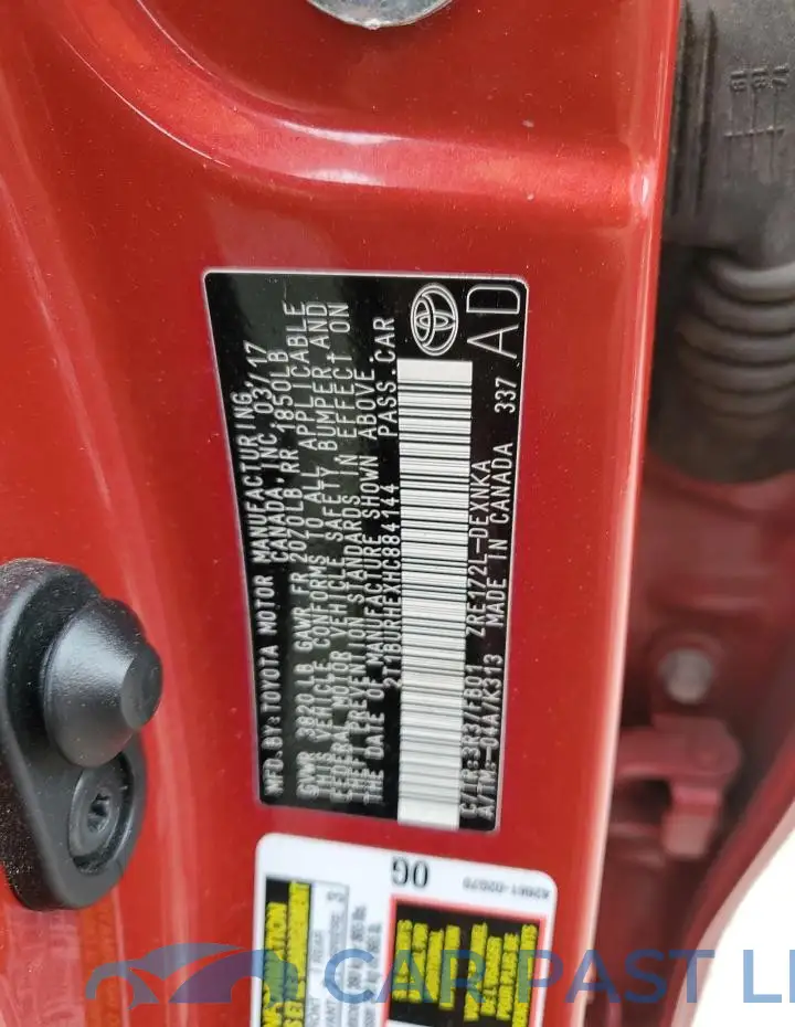 2T1BURHEXHC884144# 12
