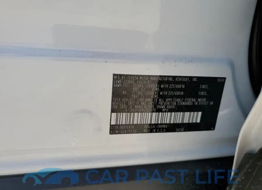 4T3B6RFV8RU162370# 14