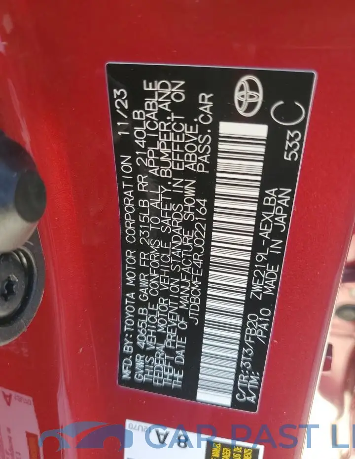 JTDBCMFE4RJ022164# 12